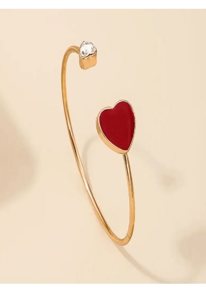 14K Altın Kaplama Kalpli Bilezik fırsatları