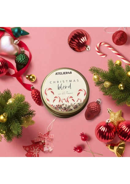 Christmas Blend Kokulu Doğal, Vegan Soya Mumu