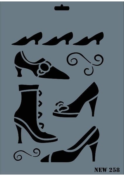 Rich New Seri N-258 Stencil 35X25 cm