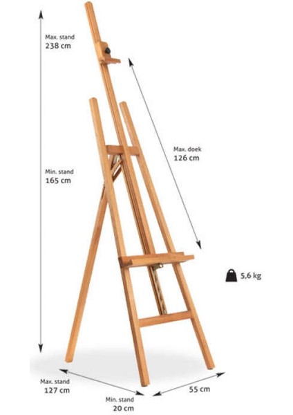 Santorini Kayın Ahşap Şövale E41 fiyatları