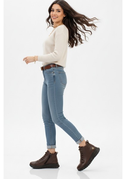 Kadın Düz Taban Günlük Fermuarlı Ortopedik Yumuşak Hakiki Deri Spor Tarz Bot BD25/KB2604 modelleri