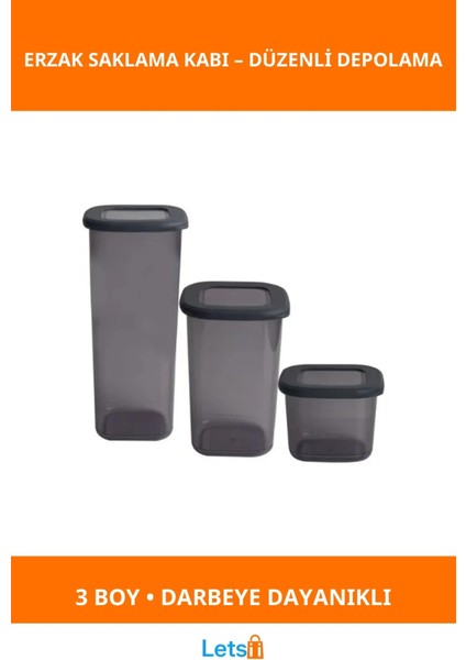 3 Boyutlu Sağlıklı Darbeye Dayanıklı Buzdolabı Erzak Saklama Kabı Seti