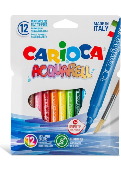 Acquarell Fırça Uçlu Keçeli Boya Kalemi 12’li