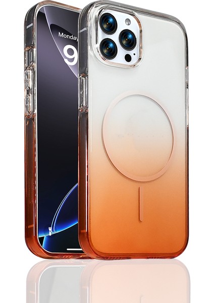 iPhone 16 Pro Max Kılıf Rainbow Renkli Septik Manyetik Şarj Kapak