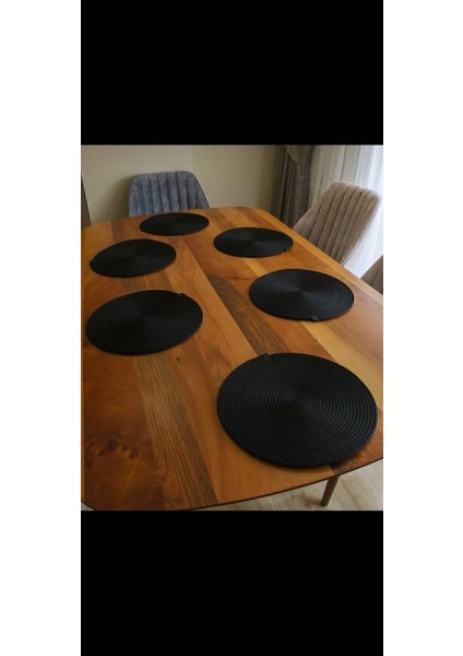 6 Adet Jüt Supla / Amerikan Servis Lux Sunum Tabak Altlığı fiyatları