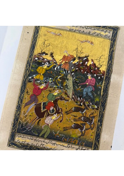 Cengaver Süvari ile Ihtişamlı Şölen Adlı El Yapımı Minyatür Resim 28X17 cm modelleri