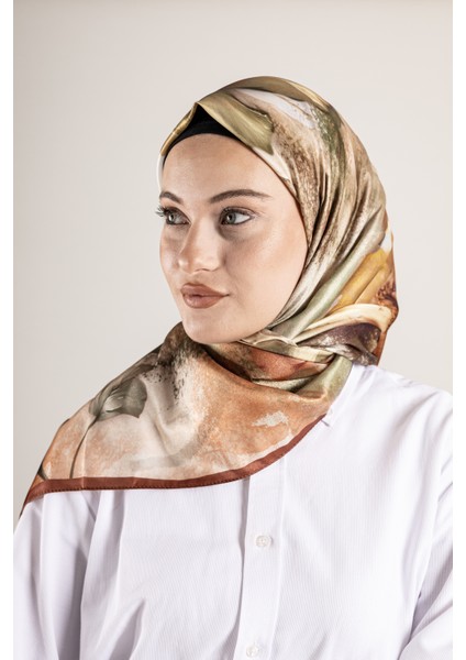 Dijital Kristal Desenli Eşarp 95x95 – Pastel Desen-4 modelleri