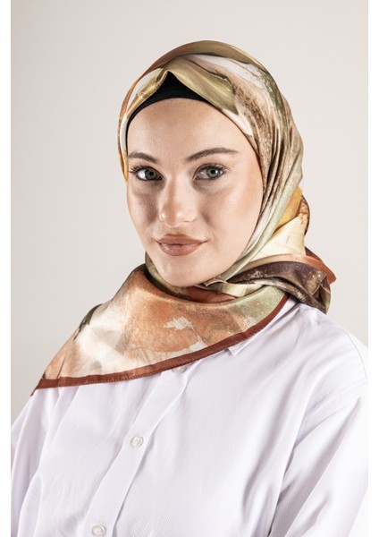 Dijital Kristal Desenli Eşarp 95x95 – Pastel Desen-4 fırsatları