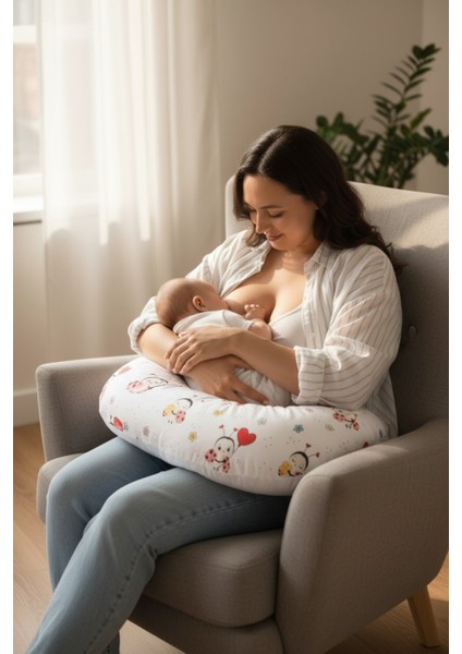 Ergonomik Destekli Bebek Emzirme Yastığı Anne Minderi Çok Amaçlı Mama Yastığı Fermuarlı Yıkanabilir fiyatları