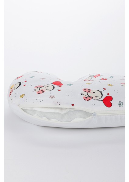 Ergonomik Destekli Bebek Emzirme Yastığı Anne Minderi Çok Amaçlı Mama Yastığı Fermuarlı Yıkanabilir