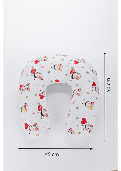 Ergonomik Destekli Bebek Emzirme Yastığı Anne Minderi Çok Amaçlı Mama Yastığı Fermuarlı Yıkanabilir