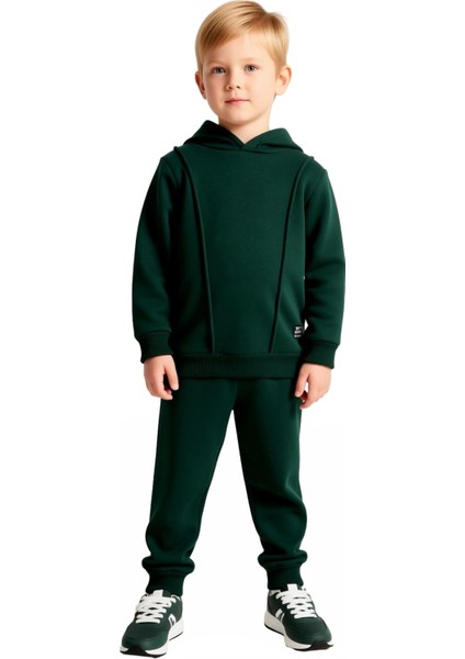 Erkek Çocuk Kapüşonlu Sweatshirt ve Eşofman Altı Iki Parça Takım Konforlu Günlük Giyim Kaliteli fırsatları