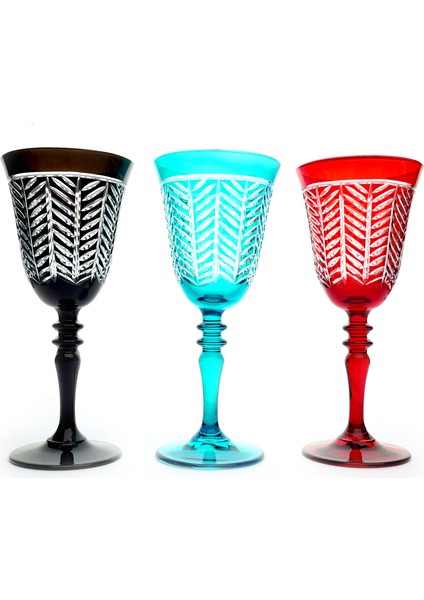 3 Parça Yaprak Desenli Ayaklı Bardak 270ML Paşabahçe fiyatları