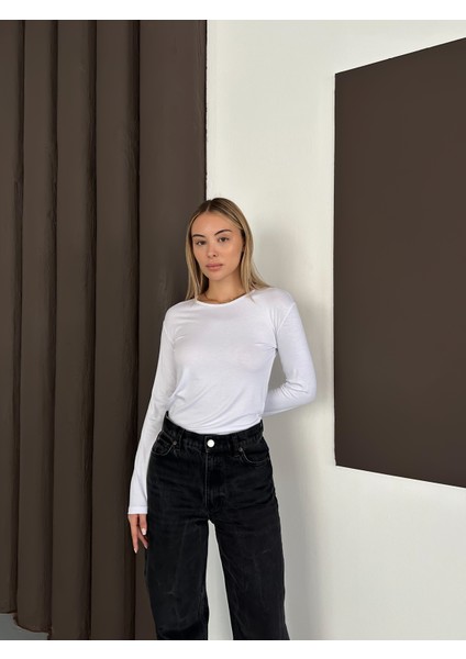 Kadın Uzun Kollu Bisiklet Yaka Penye Body fiyatları