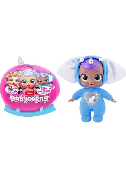 Babycorns Sevimli Sürpriz Bebek RA000000 - Açık Mavi Beşik-Beyaz Boynuz