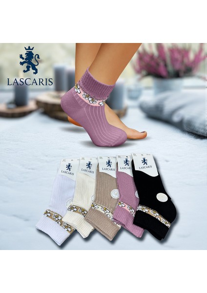 Premium Kadın 12’li Taş Işlemeli Çiçek Desenli Soket Çorap Seti fiyatları