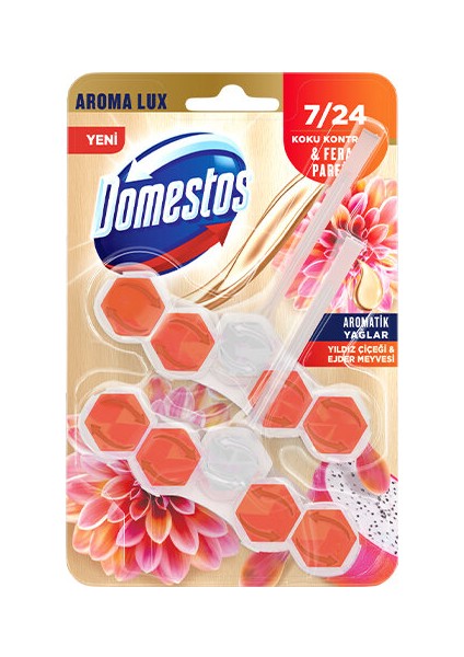 4 Adet Domestos Wc Blok Yıldız Çiçeği ve Ejder Meyvesi Lux 2x5'li fiyatları
