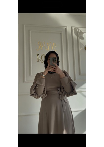 Oysho Inci Düğme Detaylı Elbise