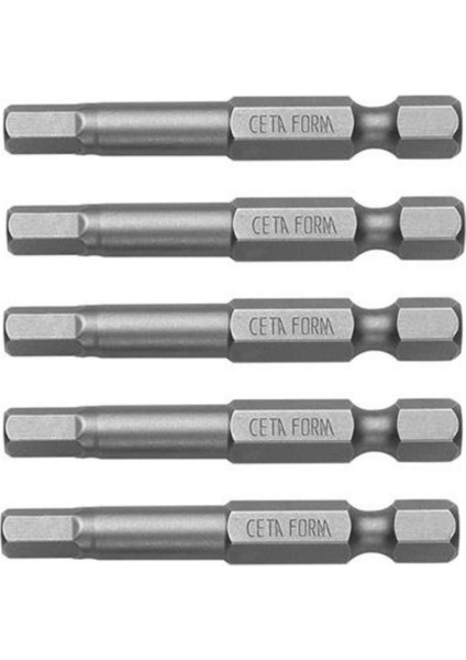 Ceta Form CB/1920 Çelik Bits Alyan Uç Seti 2mm x 50MM 5'li Paket