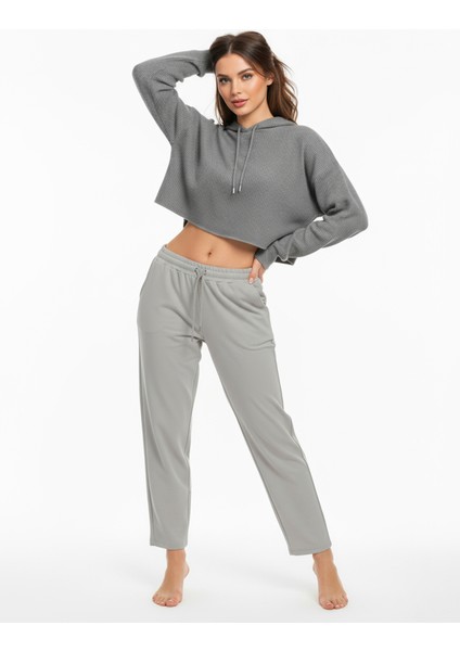 Düz Paça Eşofman Altı Gri 3011 modelleri