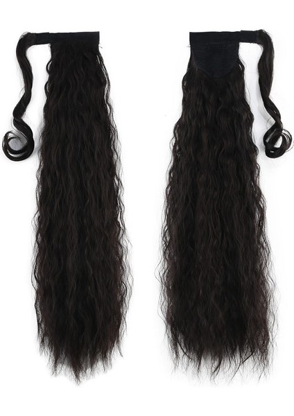 Bağlamalı Kabarık Dalgalı At Kuyruğu / Kahverengi modelleri