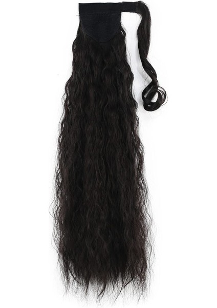 Bağlamalı Kabarık Dalgalı At Kuyruğu / Kahverengi indirimleri