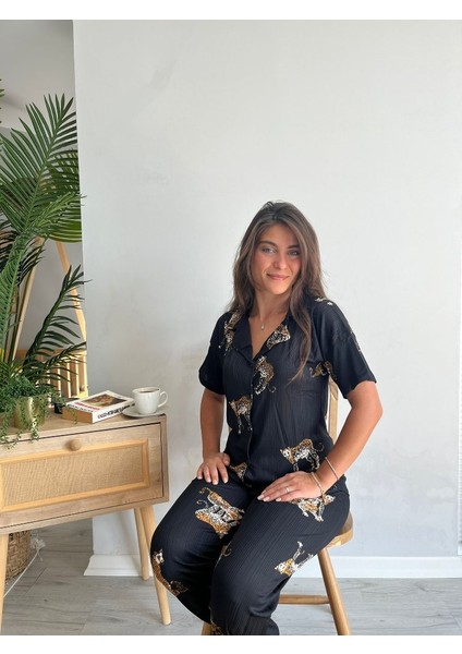Pijamigas Pegasus Leopar Kadın Pijama Takımı fiyatları