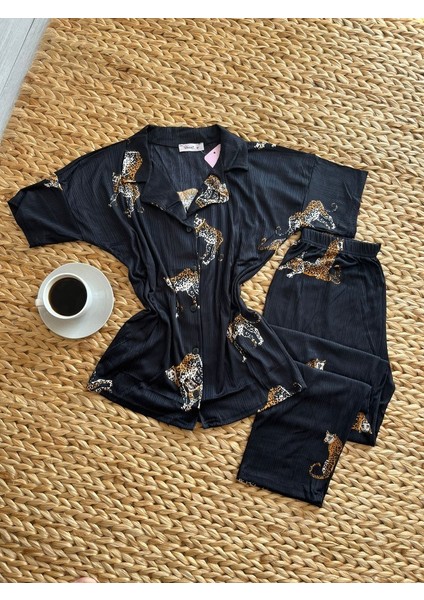 Pijamigas Pegasus Leopar Kadın Pijama Takımı modelleri