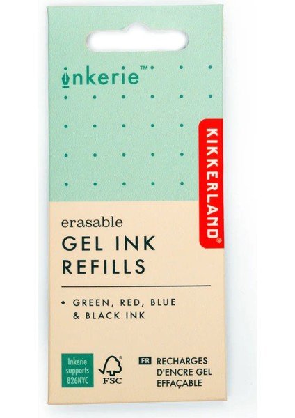 Inkerie Silinebilir Jel Kalem ve 4 Lü Yedek Refilli 5 Li Set indirimleri