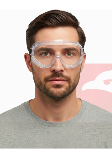 Şeffaf Iş Güvenliği Koruma Gözlüğü – Elastik Bantlı, Buğu Önleyici ve Darbe Dayanıklı fiyatları