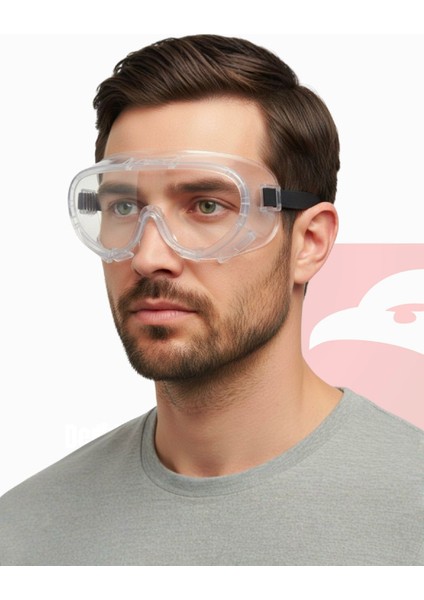 Şeffaf Iş Güvenliği Koruma Gözlüğü – Elastik Bantlı, Buğu Önleyici ve Darbe Dayanıklı modelleri