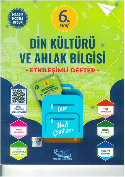 6. Sınıf Din Kültürü ve Ahlak Bilgisi Etkileşimli Defter (Maarif Modele Uygun)