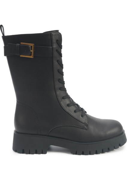 Greg 5pr Siyah Kadın Düz Bot