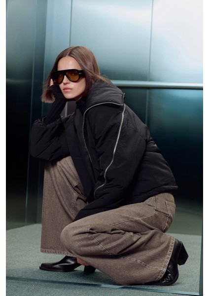 Fermuarlı Bomber Mont