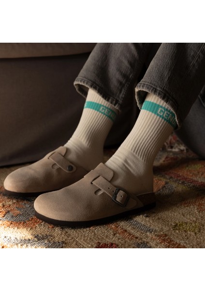 Kadın Terlik Rıva G105495 Genuins Velour Taupe