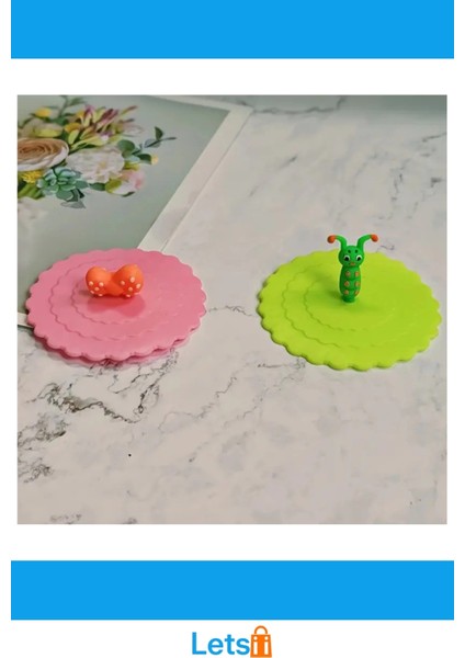 Esnek Dayanıklı Renkli Silikon Bardak Kapağı Çocuklar ve Yetişkinler Için modelleri