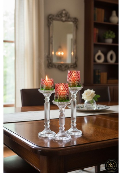 Lüks Kristal Özel Yapım Şamdan