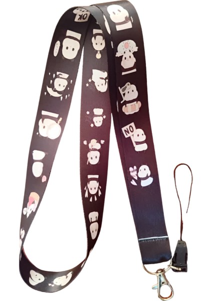 Sevimli Ayıcıklar 4 Desenli Boyun Askı Ipi ve Telefon Askısı + Kartlık