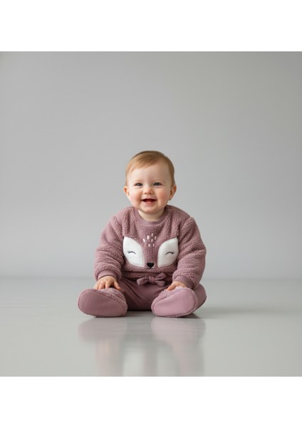 Patikli Welsoftlu Alt Üst Takım Kız Bebek