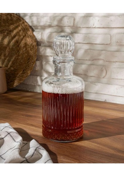 Cam Karaf ve 2 Adet 265 ml Bardak - Su Meşrubat Viski Şişesi - Viski Karaf Set 1200 ml fiyatları