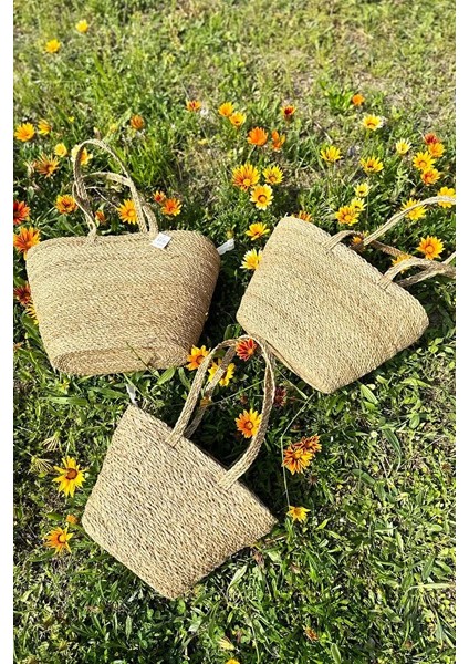 Sepetçibaba 3'lü Hasır Plaj Çantası