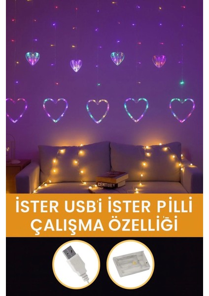 Kalpli Perde LED Işık Zinciri