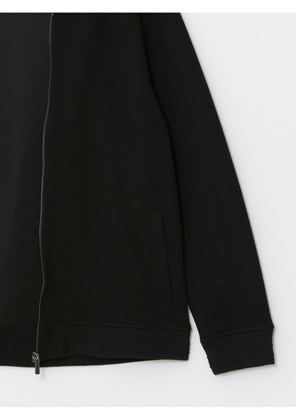 Yeni Sezon Kolej Yaka Uzun Kollu Erkek Fermuarlı Sweatshirt modelleri