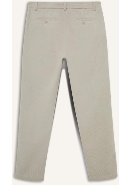 Tailored Regular Fit Düz Paça Fitilli Kadife Pantolon F0462AX25WN modelleri