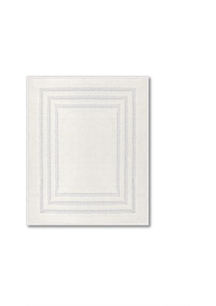 Lxc Çerçeveli Doğal Pamuku 2'li Banyo Paspas & Halı Seti 60X100+50X60 Beyaz modelleri