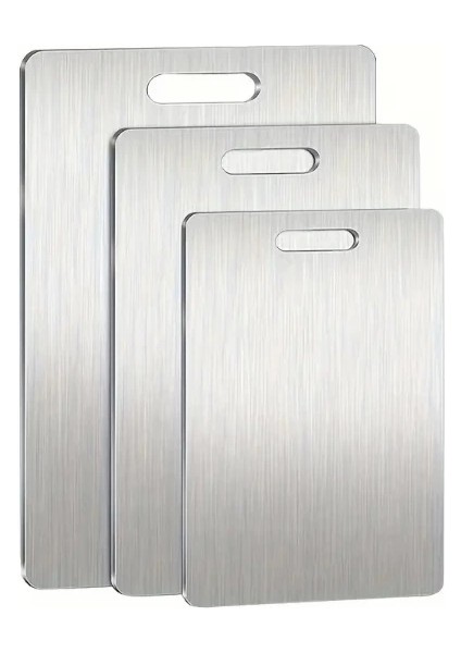 3'lü Paslanmaz Çelik Kesme Tahtası Seti indirimleri