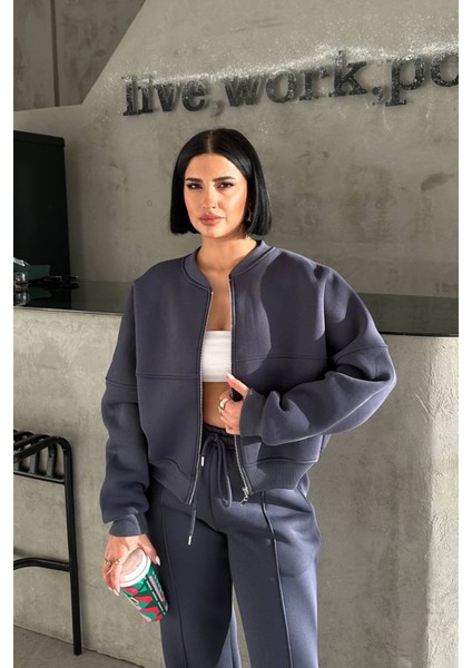 Kadın 3 Iplik Şardonlu Cepli Premium Eşofman Takımı NBHS001 modelleri