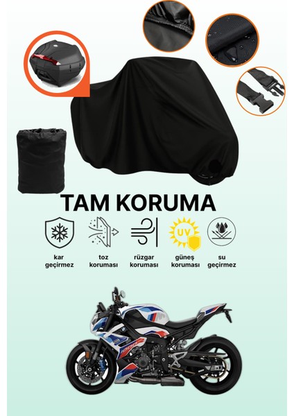 Siyah Arka Çanta Uyumlu Bmw M 1000 Rr Uyumlu Motosiklet Brandası, Koruyucu Örtü