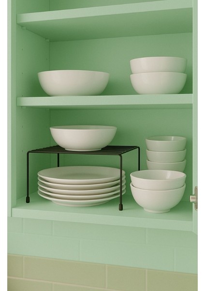 4 Ayaklı Düzenleyici Dolap Içi Düzenleyici Tabak Organizeri Siyah fiyatları