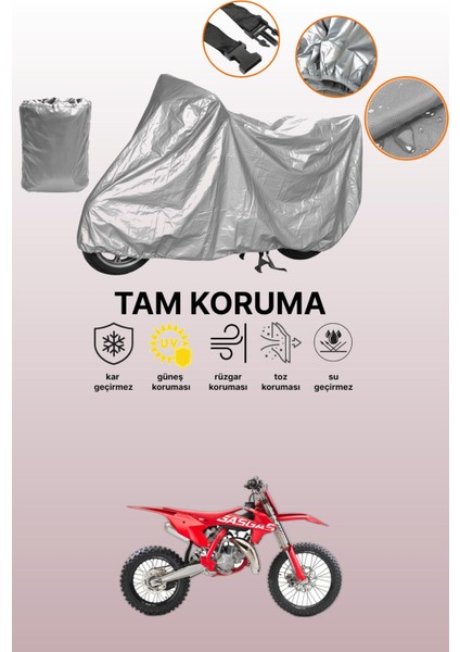 Gri Gas Gas Mc 85 Uyumlu Motosiklet Brandası, Koruyucu Örtü, Motor Branda